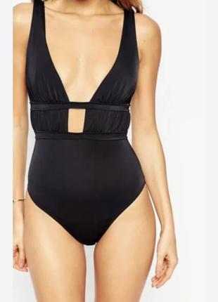 Купальник сдёльный черный asos