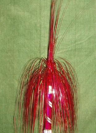 Посох св. николая/деда мороза разборный пластиковый (3 сегмента) - багряный факел