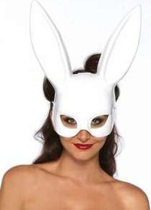 Маска пластик кролик плейбой playboy (белая)