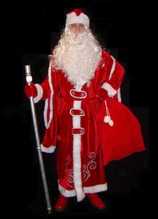 Костюм св.николая/д.мороза нарядный мороз-2 р-р 48-54