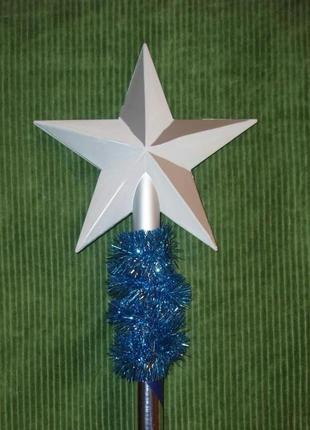 Посох св. николая/деда мороза деревянный цельный