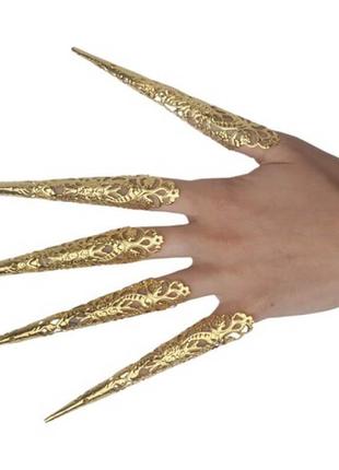 Ногти (когти) золотистые в наборе 5 шт