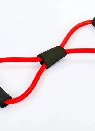 Тренажер эспандер трубчатый восьмерка для фитнеса wo-6 эспандер для дома