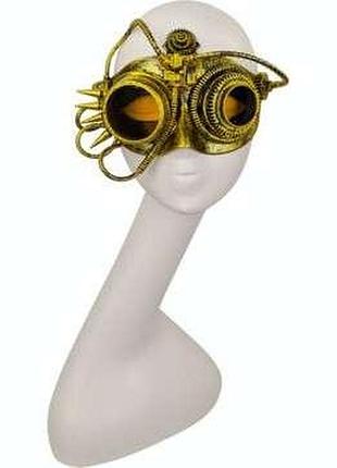 Маска man steampunk золотистая