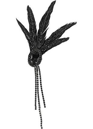 Брошь черная венецианская ночь