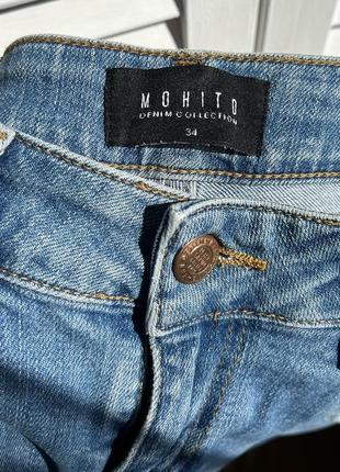 Джинси жіночі з вирізами бойфренди mohito denim5 фото