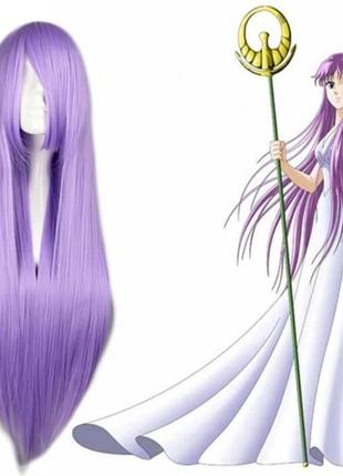 Парик косплей saint seiya афина саори кидо
