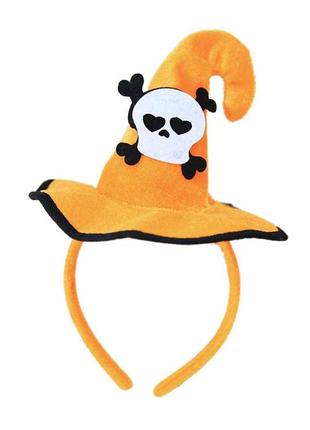 Шляпка на ободке хэллоуин с черепом