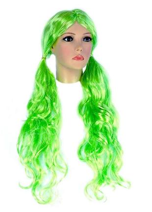 Парик два хвостика 75см (зеленый)