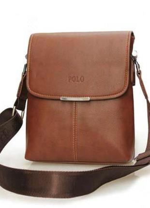 Сумка чоловіча polo kingdom brown