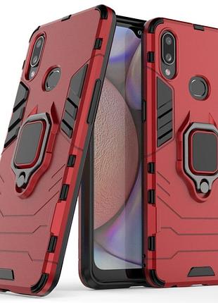 Чехол ring case для samsung galaxy a10s (a107) бронированный бампер с кольцом красный