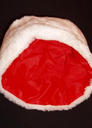 Шапка св.николая/д.мороза, карнавальная карпатская красная