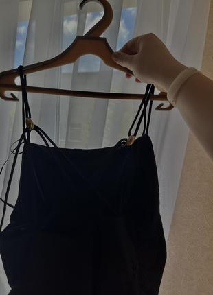 Скошена майка на бретелях zara