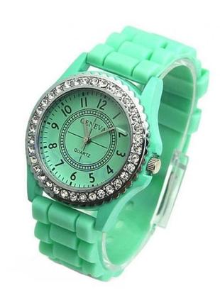 Часы женские geneva crystal mint (мятный)