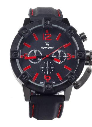 Годинник чоловічий v6 super speed red