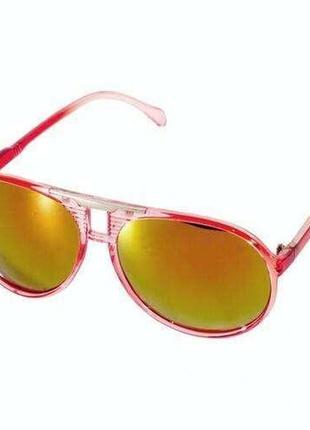 Модель aviator. окуляри сонцезахисні з яскравими шибками червоні