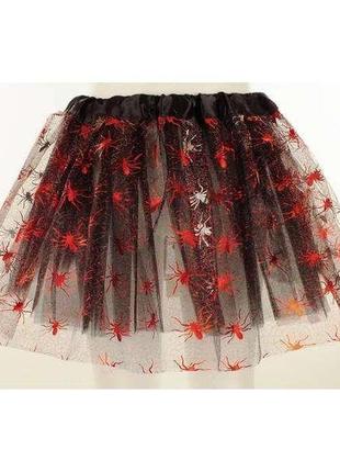 Юбка паутина детская. коричневый