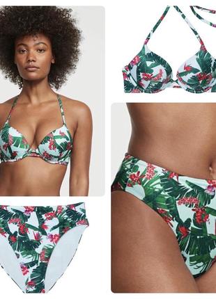 New! оригинал! роскошный раздельный купальник с двойным пуш-апом victoria´s secret