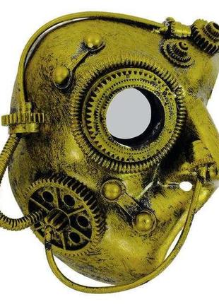 Маска steampunk пів-обличчя. золото