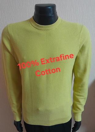 Шикарный реглан жёлтого цвета massimo dutti 100% extrafine cotton, 💯 оригинал