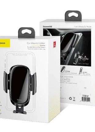 Тримач для телефону із затискачем у повітропровід baseus future gravity suyl-wl015 фото