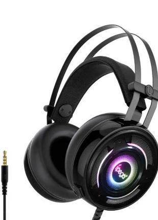 Игровые наушники ipega gaming pg-r008 с микрофоном и rgb подсветкой черные