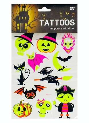 Татуировки хеллоуин временные, яркие, псевдо-тату на водной основе