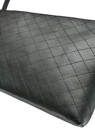 Женская черная кожаная сумка2 фото