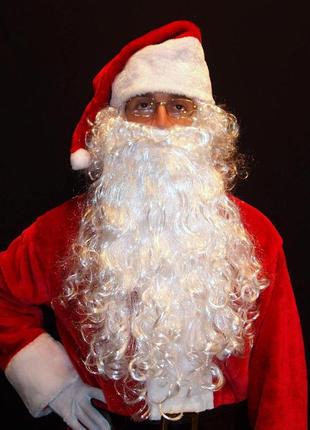 Костюм санта клауса 10 предметов эффектный-3 размер м (48-50)