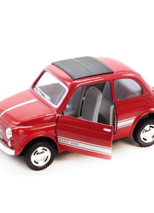 Колекційна іграшкова модель fiat 500 kt5004w інерційна  (червоний)