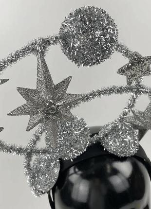 Обруч серебристый spacy star