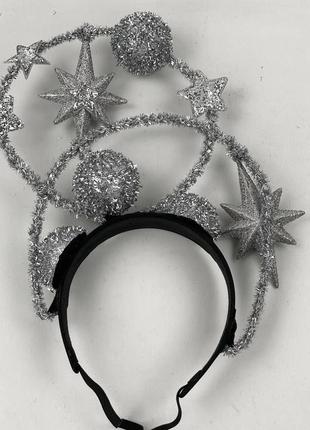 Обруч серебристый spacy star