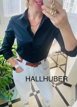 Hallhuber базовая черная рубашка