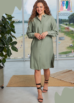 Красива сукня з льону-жатки