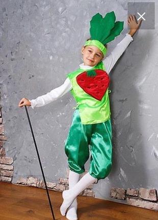 Свекла.  костюм детский карнавальный атлас