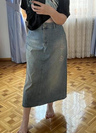 Джинсовая женская юбка lexus jeans, турция, xl-xxl2 фото