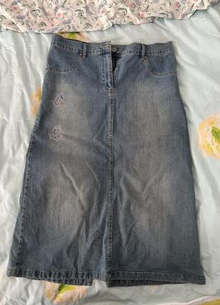 Джинсовая женская юбка lexus jeans, турция, xl-xxl4 фото