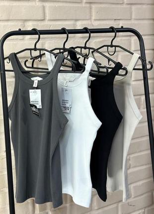Майка в рубчик  h&m