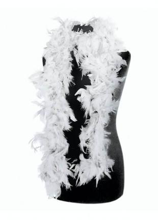 Боа белое 2 м 60 г из натуральных перьев