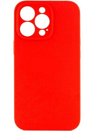 Чехол с защитой камеры silicone case full apple iphone 15 pro max red