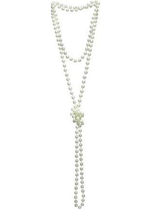 Намисто перлине біле довге карнавальне