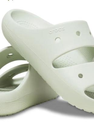 Crocs classic sandal 2.0 шльопанці жіночі крокс, цвіт блідо-зелений.