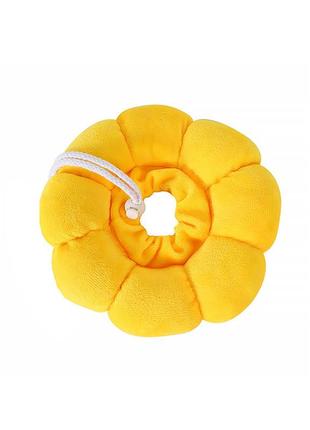 М'який комір-подушка для кішок taotaopets 028811 xs yellow 10-17 см антизлищувальний 10 шт.