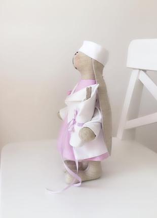 Врач доктор тильда заяц акушер гинеколог медсестра подарок врачу кукла медик4 фото