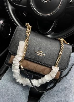 Шкіряна класична сумка коач coach klare