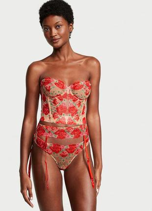 Роскошный комплект victoria's secret пояс для чулок и трусики
