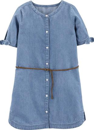 Джинсовое летнее платье для девочки carter's kid 13-14 рост 152-158 светосиния