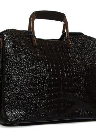 Жіноча сумочка через плече з довгою ручкою alex rai чорна сумка з натуральної шкіри сумка1 фото