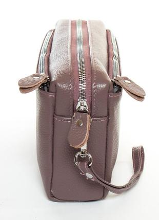 Стильна сумка-клатч у красивому дизайні alex rai сумка-клатч через плече з натуральної шкіри колір фіолетовий6 фото