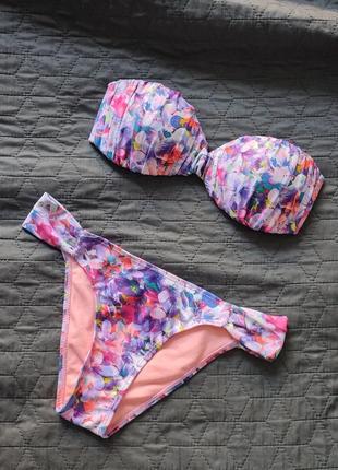 Купальник caledonia cobey бандо asos низ mango верх h&m цветочный zara принт victoria’s secret